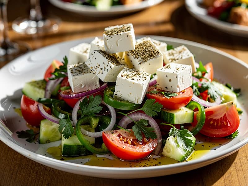 Shepherd's Salad with Cheese